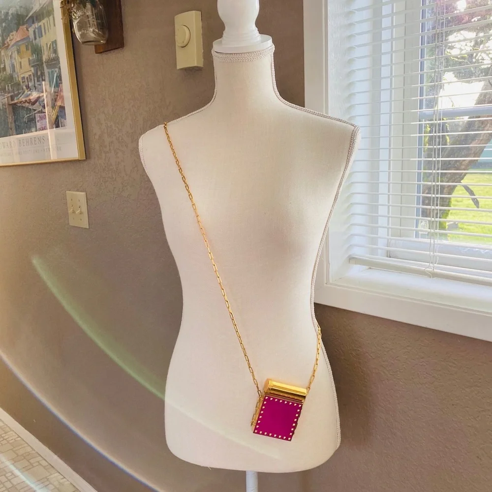 Valentino Minaudiere Mirror Clutch in Fuxia - Picture 1 of 14